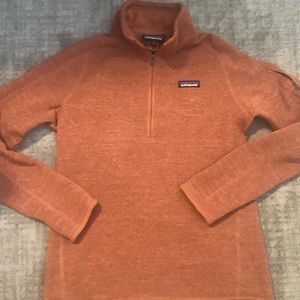 Patagonia zip pullover- burnt orange color